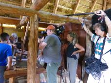 Dreharbeiten im Tabakschuppen